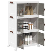 Vidaxl opbergbox stapelbaar met wielen 3-laags 75 l 64x39,5x110,5 cm - afbeelding 1