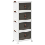 Vidaxl opbergbox stapelbaar met wielen 4-laags 28 l 48x29,5x112,5 cm - afbeelding 2