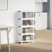 Vidaxl opbergbox stapelbaar met wielen 4-laags 28 l 48x29,5x112,5 cm - afbeelding 3