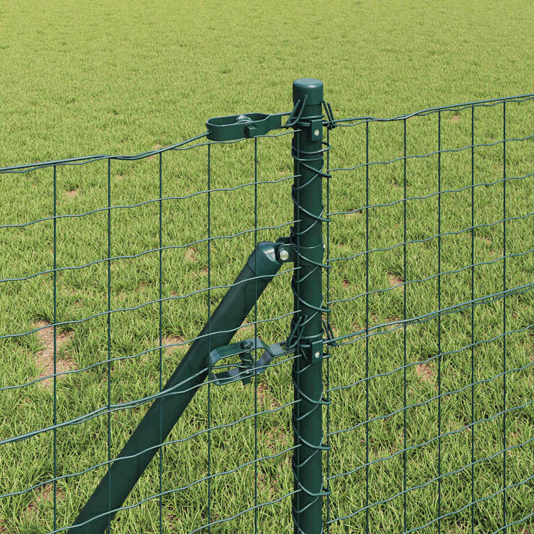 Vidaxl ingegraven hekpalen 26 st groen gepoedercoat staal