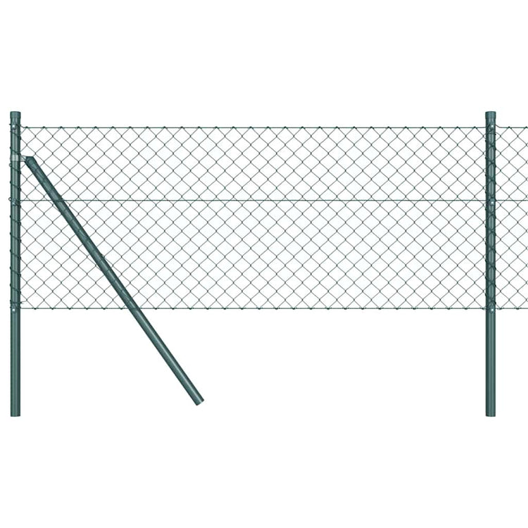 Vidaxl gaashek met grondbevestiging 10 x 0,4 m pvc-coated staal groen