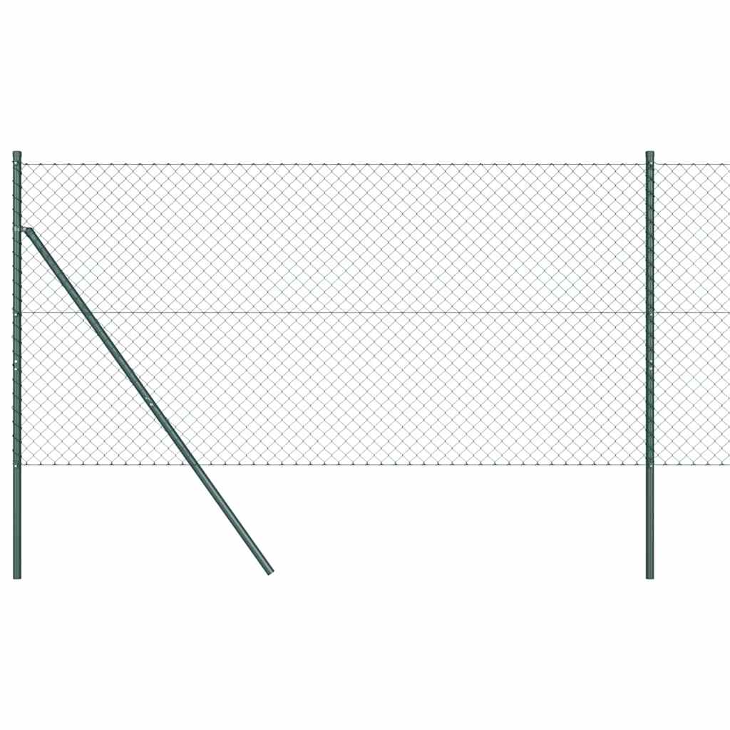 Vidaxl afrasteringspaal groen 10 x 1 m (40 x 40 mm gaas) staal en pvc