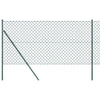 Vidaxl afrasteringspaal groen 10 x 1 m (60 x 60 mm gaas) staal en pvc