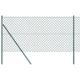 Vidaxl gaashek met grondbevestiging 10 x 1 m pvc-coated staal groen - afbeelding 2