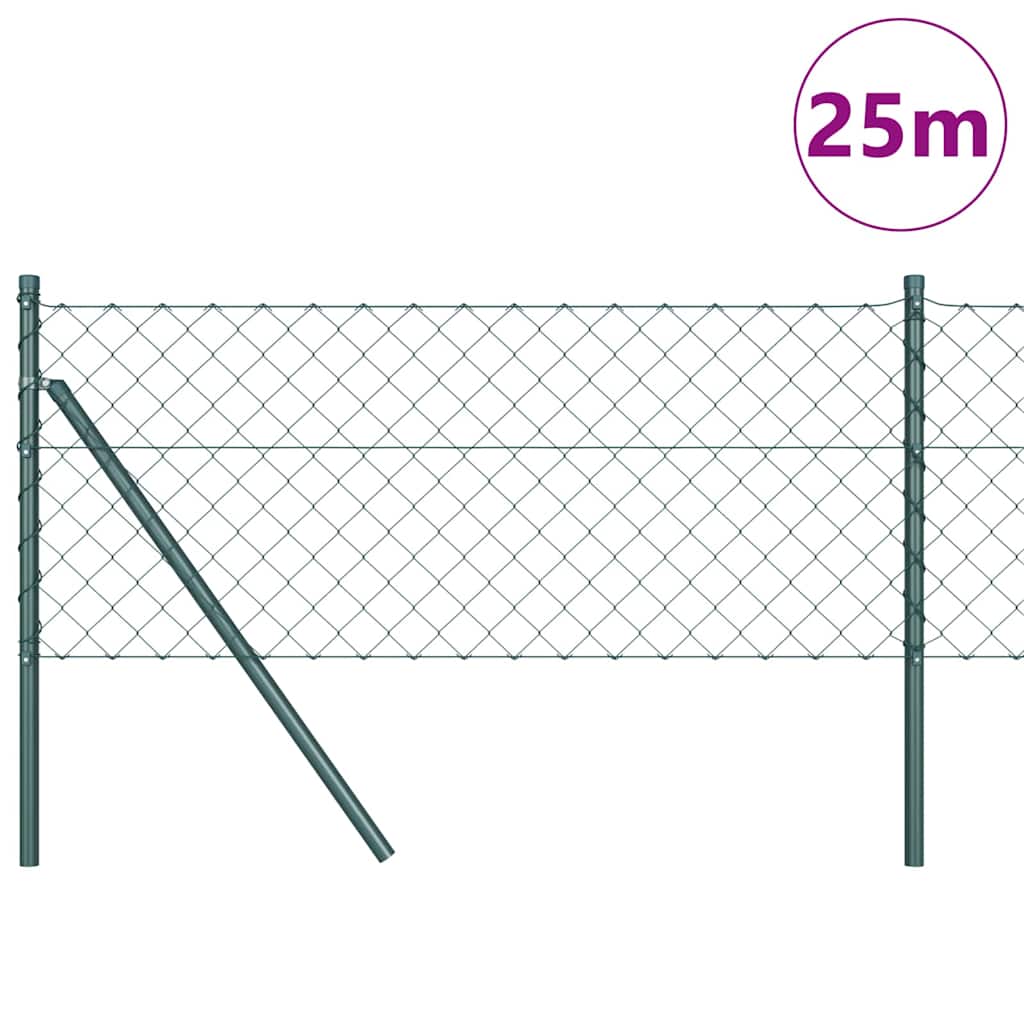 Vidaxl afrasteringspaal groen 25 x 0,4 m (60 x 60 mm gaas)