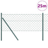 Vidaxl afrasteringspaal groen 0,8 x 25 m (60 x 60 mm gaas) staal
