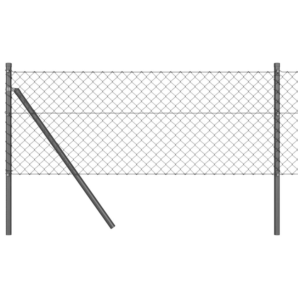 Vidaxl afrasteringspaal grijs 10 x 0,4 m (40 x 40 mm gaas)