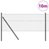 Vidaxl afrasteringspaal grijs 10 x 0,4 m (40 x 40 mm gaas)