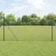 Vidaxl gaashek met grondbevestiging 10 x 1,4 m pvc-coated staal grijs
