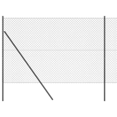 Vidaxl afrasteringspaal grijs 10 x 1,6 m (40 x 40 mm gaas)