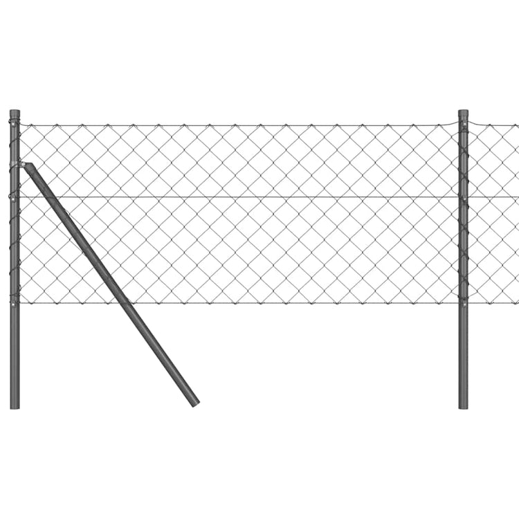 Vidaxl gaashek met grondbevestiging 10 x 0,4 m pvc-coated staal grijs
