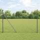 Vidaxl gaashek met grondbevestiging 10 x 1,5 m pvc-coated staal grijs