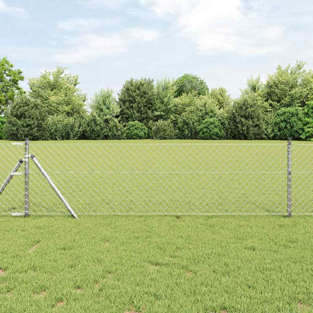 Vidaxl gaashek met grondbevestiging 10 x 0,4 m gegalvaniseerd staal