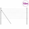 Vidaxl afrasteringspaal zilver 10 x 0,6 m (40 x 40 mm gaas) staal