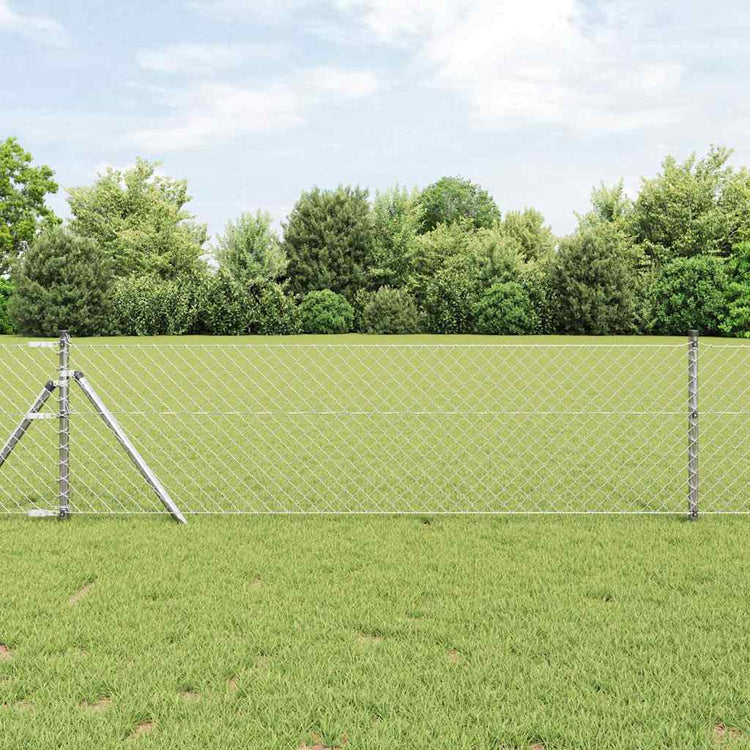 Vidaxl gaashek met grondbevestiging 10 x 0,8 m gegalvaniseerd staal