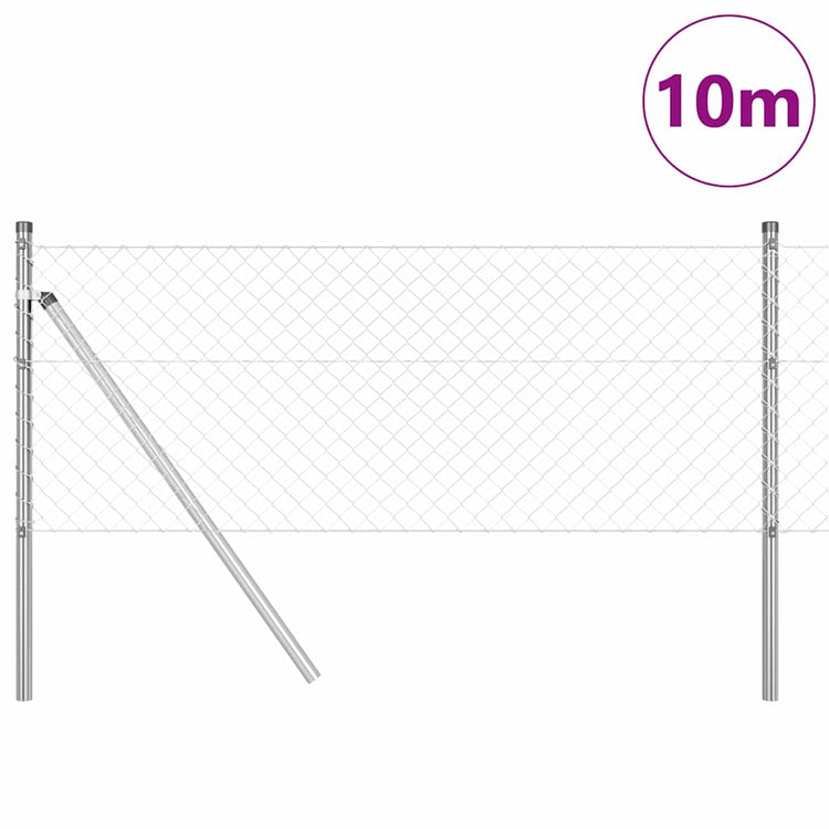 Vidaxl gaashek met grondbevestiging 10 x 0,8 m gegalvaniseerd staal