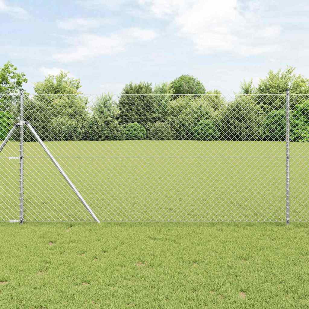 Vidaxl gaashek met grondbevestiging 10 x 1,2 m gegalvaniseerd staal