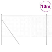 Vidaxl gaashek met grondbevestiging 10 x 1,2 m gegalvaniseerd staal - afbeelding 3