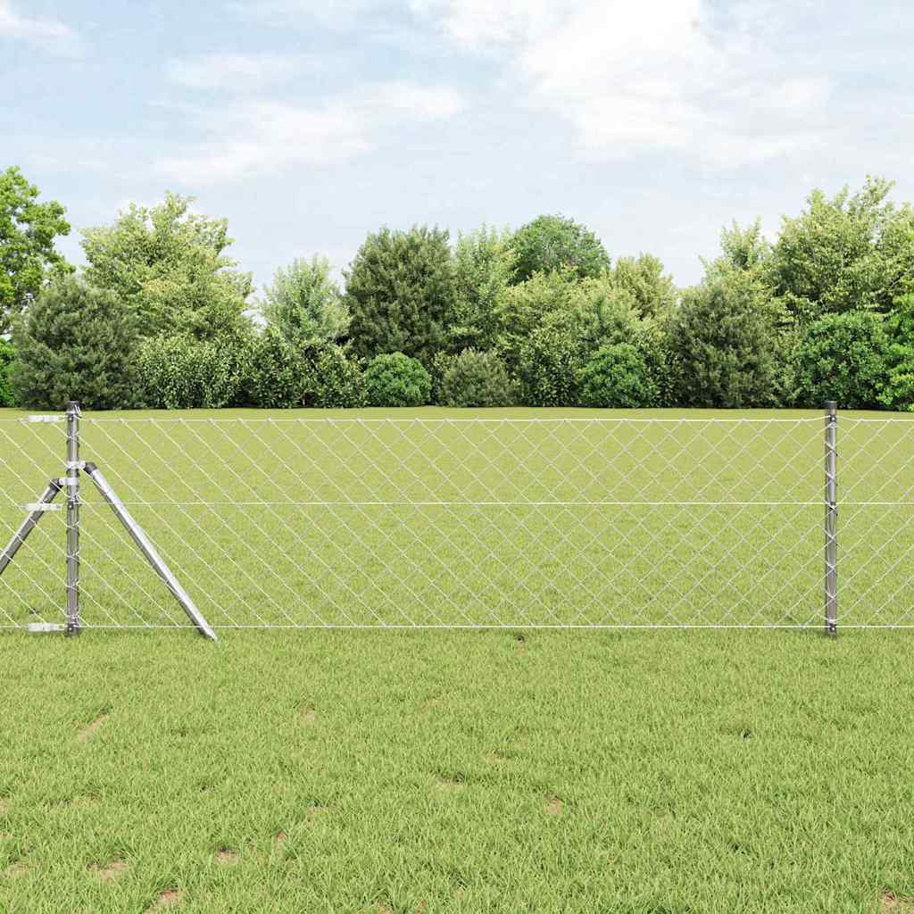 Vidaxl gaashek met grondbevestiging 10 x 0,4 m gegalvaniseerd staal
