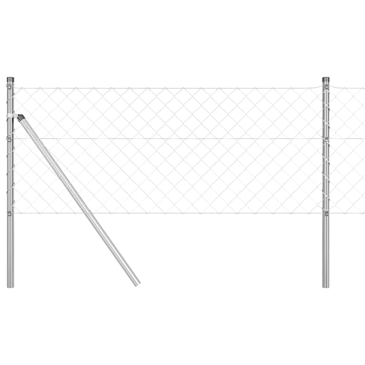 Vidaxl gaashek met grondbevestiging 10 x 0,4 m gegalvaniseerd staal