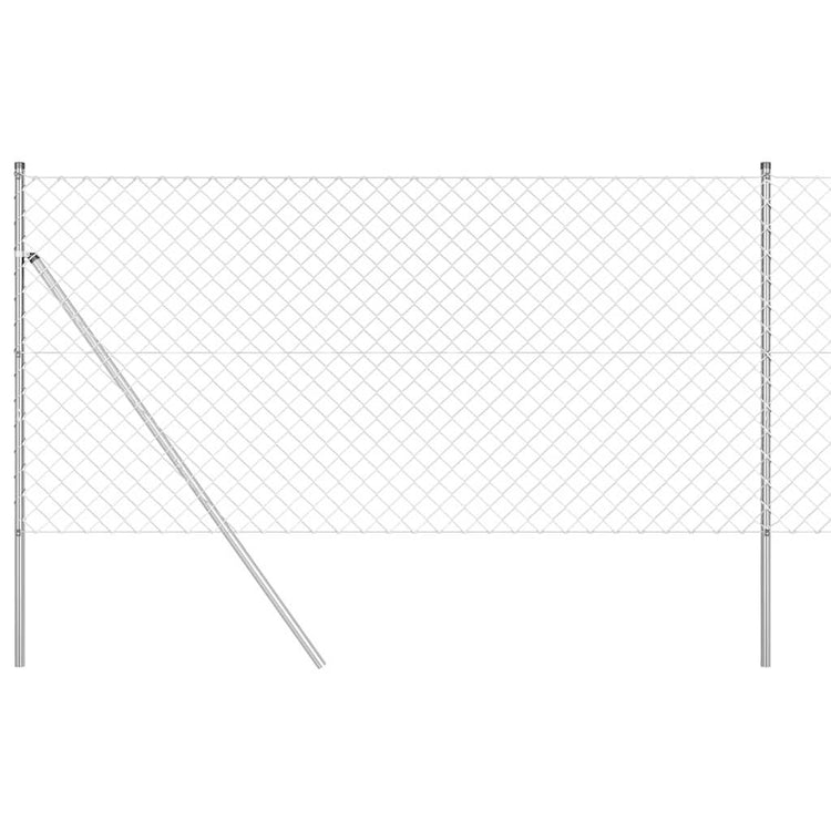 Vidaxl gaashek met grondbevestiging 10 x 1,2 m gegalvaniseerd staal