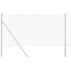 Vidaxl afrasteringspaal zilver 10 x 1,4 m (60 x 60 mm gaas) staal
