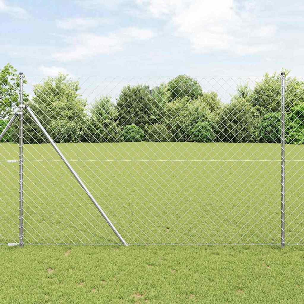 Vidaxl gaashek met grondbevestiging 10 x 1,6 m gegalvaniseerd staal