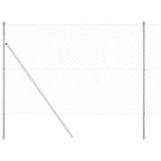 Vidaxl gaashek met grondbevestiging 10 x 1,6 m gegalvaniseerd staal - afbeelding 2