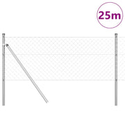 Vidaxl gaashek met grondbevestiging 25 x 0,4 m gegalvaniseerd staal - afbeelding 3