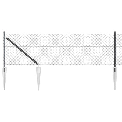 Vidaxl afrasteringspaal grijs 10 x 0,8 m (40 x 40 mm gaas)