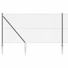 Vidaxl afrasteringspaal grijs 10 x 1 m (40 x 40 mm gaas) staal en pvc