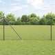 Vidaxl gaashek met grondpennen 10 x 1,2 m pvc-coated staal grijs mesh