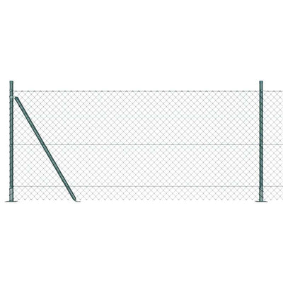 Vidaxl afrasteringspaal groen 10 x 1 m (40 x 40 mm gaas) staal en pvc