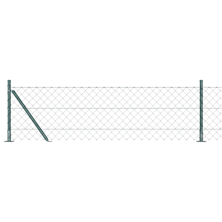 Vidaxl gaashek met betonnen voetstuk 10 x 0,4 m pvc-coated staal groen