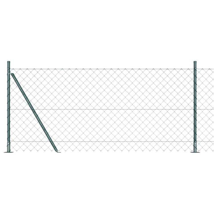 Vidaxl gaashek met betonnen voetstuk 10 x 1 m pvc-coated staal groen