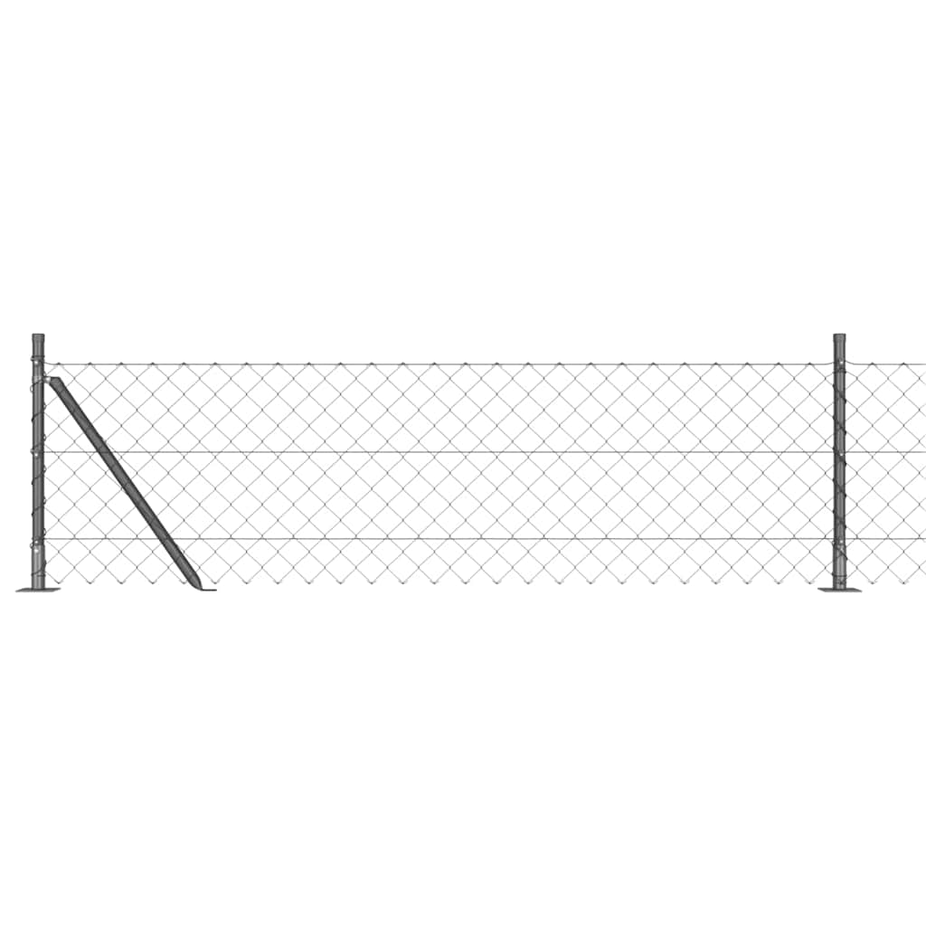 Vidaxl afrasteringspaal grijs 10 x 0,6 m (60 x 60 mm gaas)