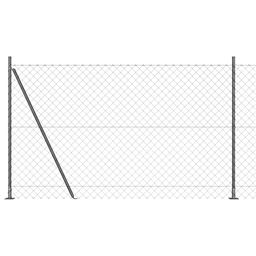 Vidaxl afrasteringspaal grijs 10 x 1,4 m (60 x 60 mm gaas)