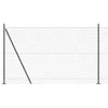 Vidaxl afrasteringspaal grijs 10 x 1,5 m (60 x 60 mm gaas)