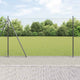 Vidaxl gaashek met betonnen voetstuk 10 x 1,6 m pvc-coated staal grijs