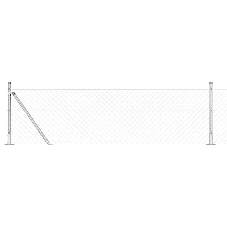 Vidaxl gaashek met betonnen voetstuk 10 x 0,6 m gegalvaniseerd staal