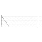 Vidaxl gaashek met betonnen voetstuk 10 x 0,6 m gegalvaniseerd staal - afbeelding 2