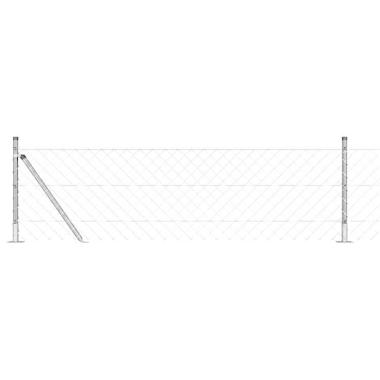 Vidaxl gaashek met betonnen voetstuk 10 x 0,6 m gegalvaniseerd staal