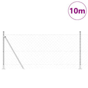 Vidaxl gaashek met betonnen voetstuk 10 x 1 m gegalvaniseerd staal - afbeelding 3