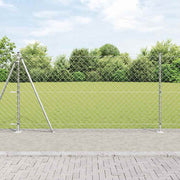 Vidaxl gaashek met betonnen voetstuk 10 x 1,2 m gegalvaniseerd staal - afbeelding 1