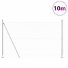 Vidaxl afrasteringspaal zilver 10 x 1,4 m (60 x 60 mm gaas) staal