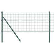 Vidaxl euro-hek met grondbevestiging 10 x 0,8 m pvc-coated staal groen - afbeelding 2