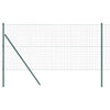 Vidaxl hek met paal groen 1 x 10 m staal en pvc