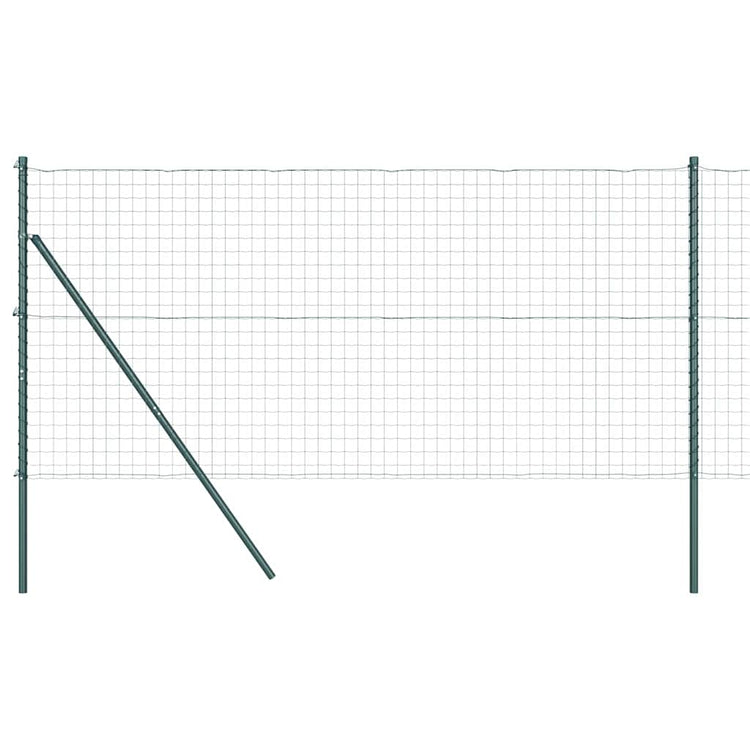 Vidaxl euro-hek met grondbevestiging 10 x 1 m pvc-coated staal groen
