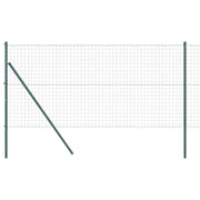 Vidaxl euro-hek met grondbevestiging 10 x 1,4 m pvc-coated staal groen - afbeelding 2
