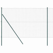 Vidaxl euro-hek met grondbevestiging 10 x 1,5 m pvc-coated staal groen - afbeelding 2